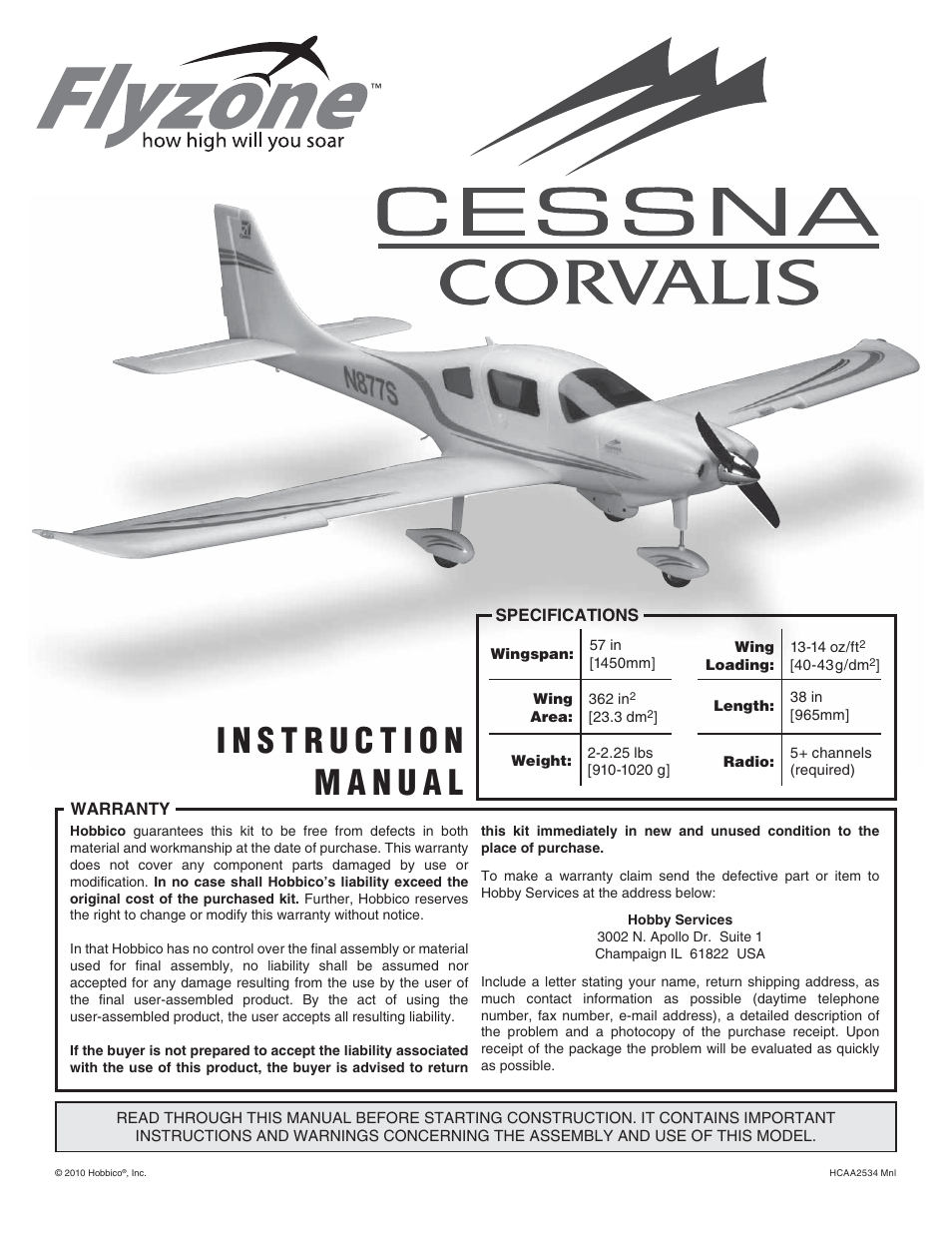 Flyzone FLZA4304 User Manual | 16 pages