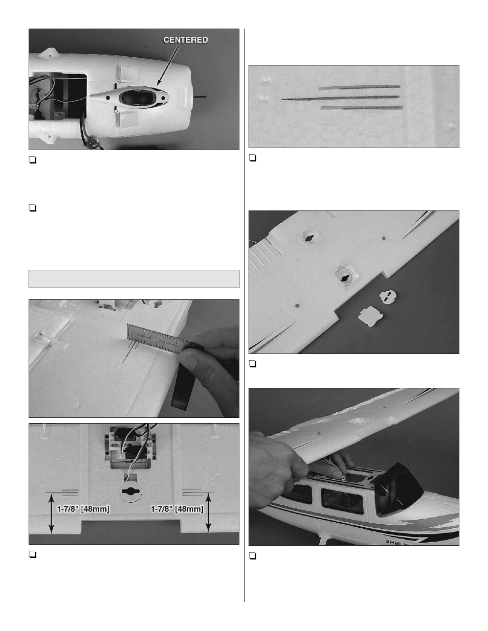 Mount the wing | Flyzone FLZA4004 User Manual | Page 9 / 16
