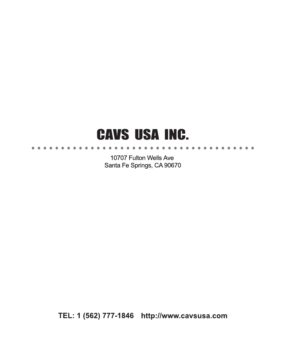 CAVS JB-199 User Manual | Page 14 / 14