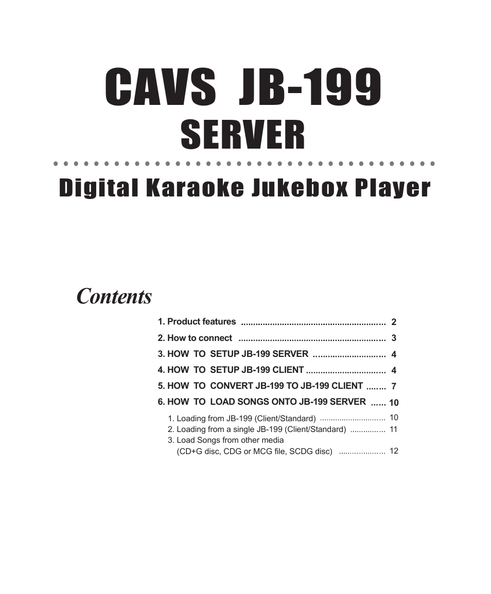 CAVS JB-199 User Manual | Page 2 / 14