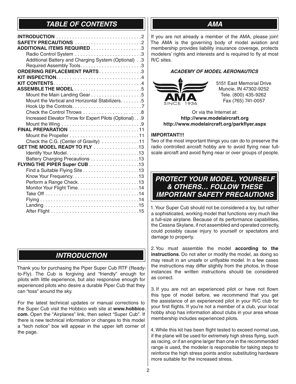 Flyzone FLZA4010 User Manual | Page 2 / 16