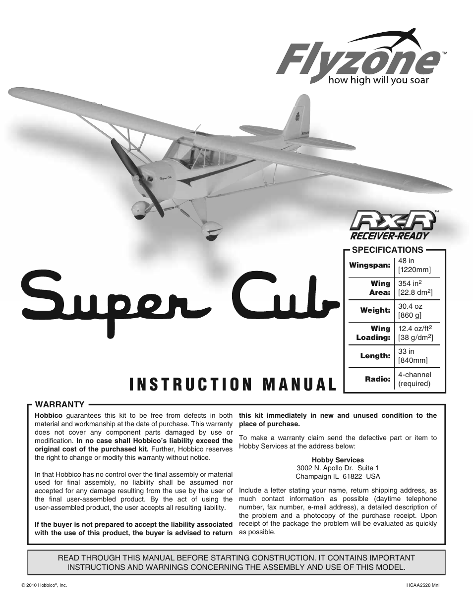 Flyzone FLZA4014 User Manual | 16 pages
