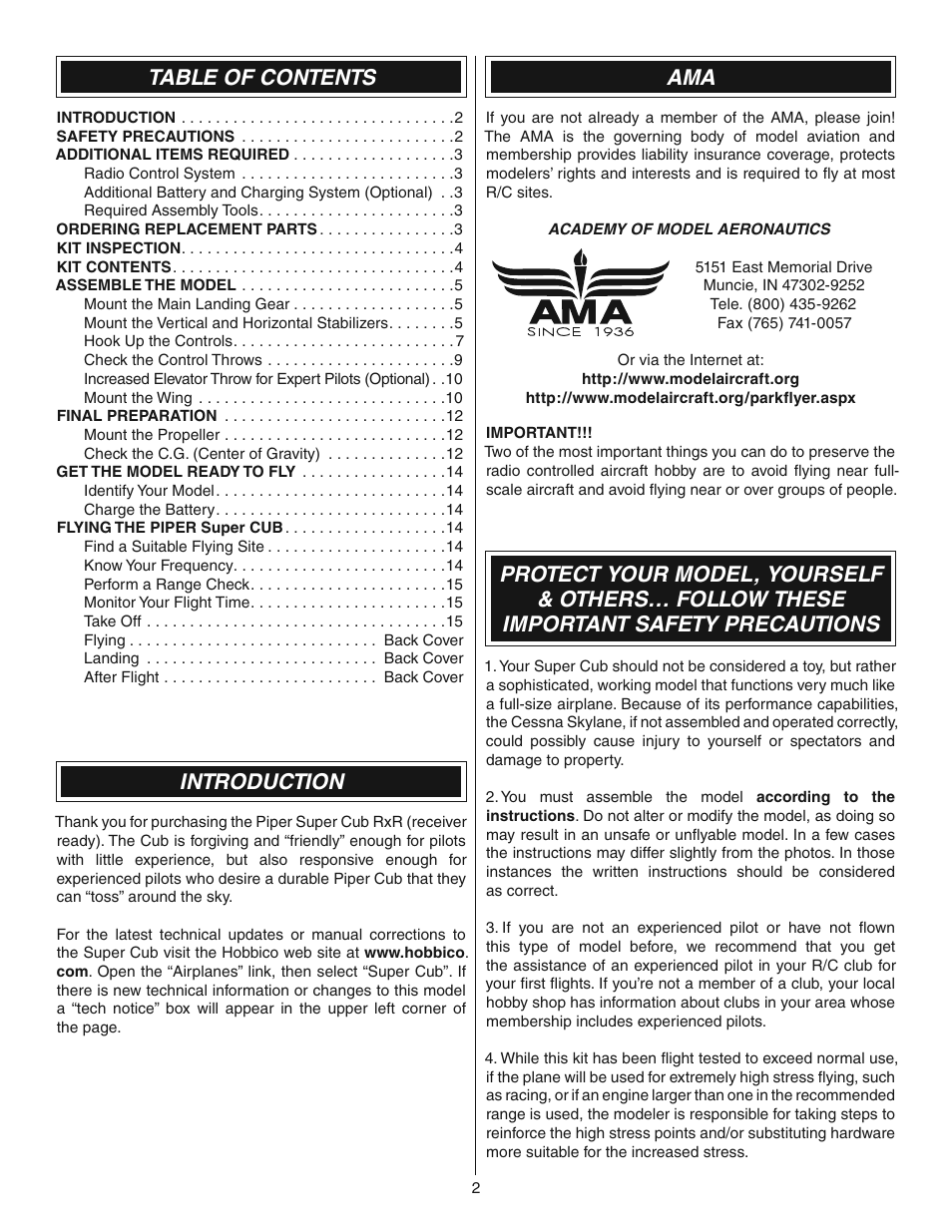 Flyzone FLZA4014 User Manual | Page 2 / 16