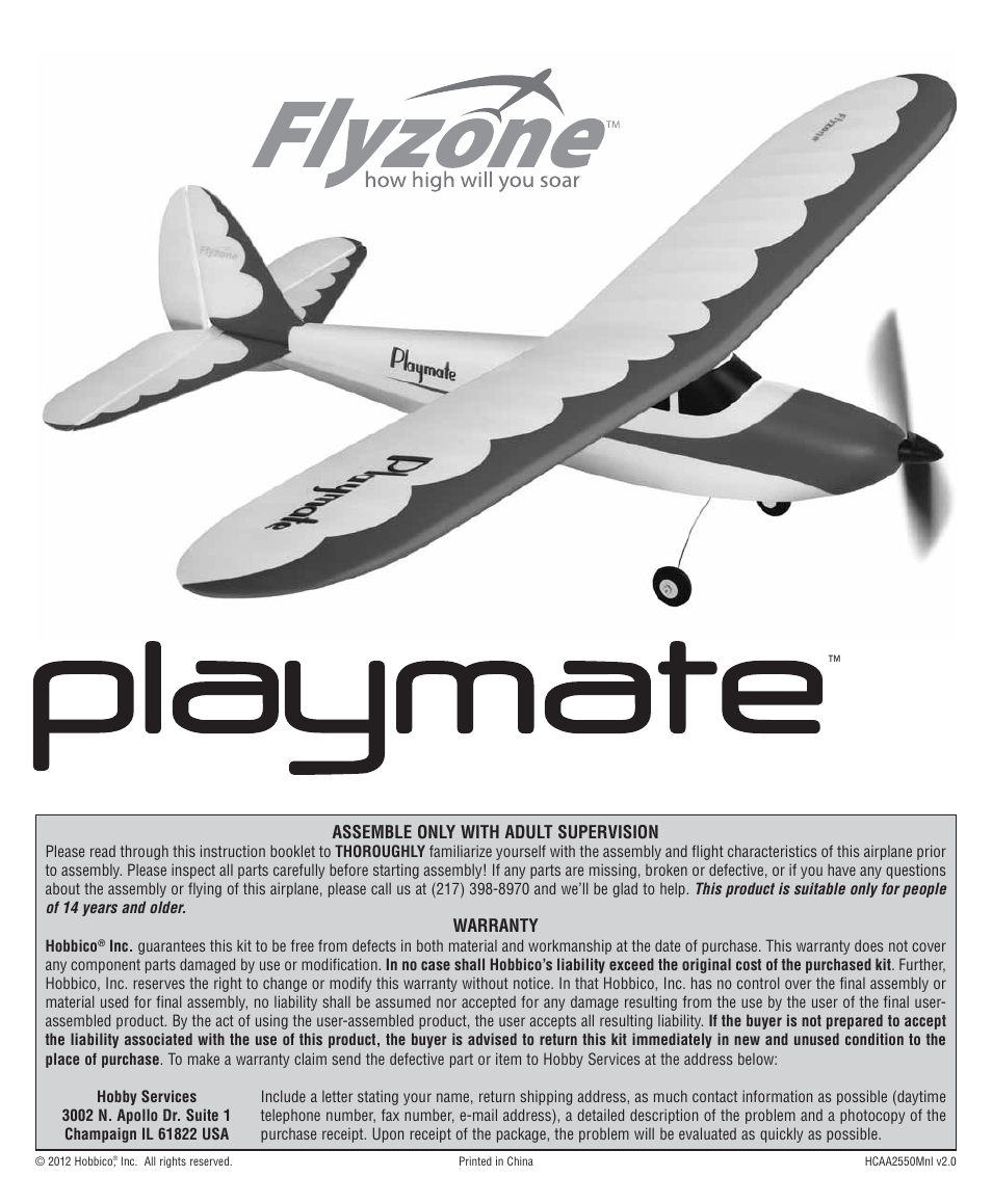 Flyzone FLZA2000 User Manual | 12 pages