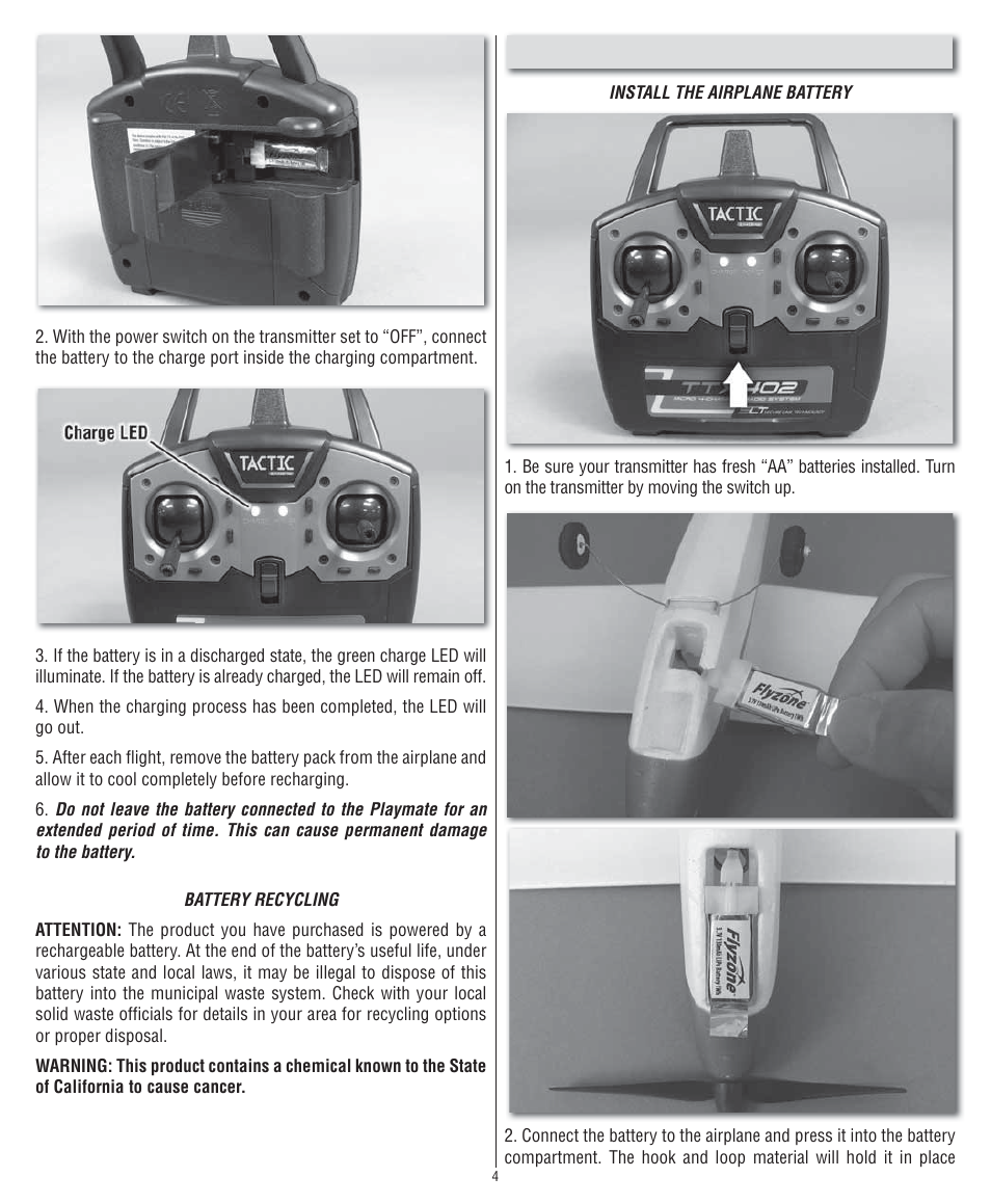 First flight | Flyzone FLZA2000 User Manual | Page 4 / 12