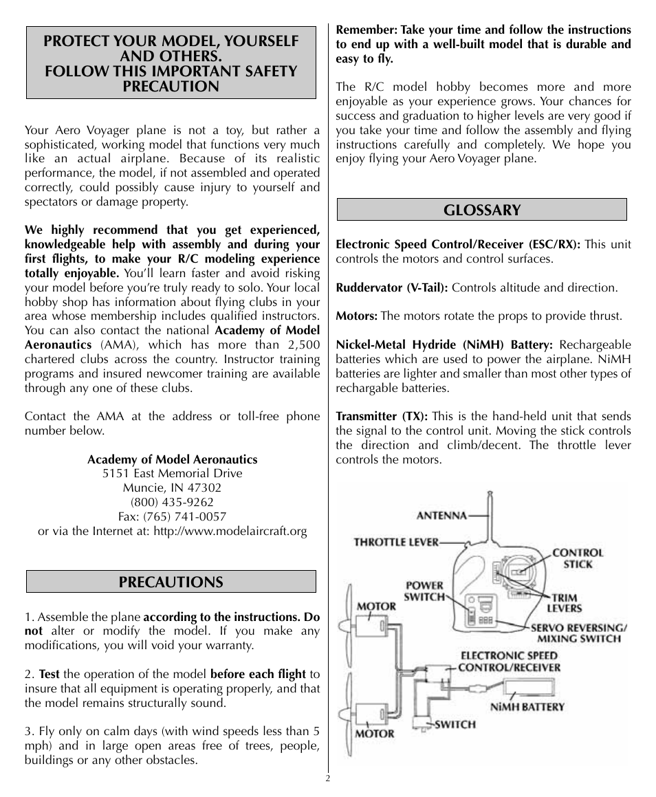 Flyzone HCAA1981 User Manual | Page 2 / 12