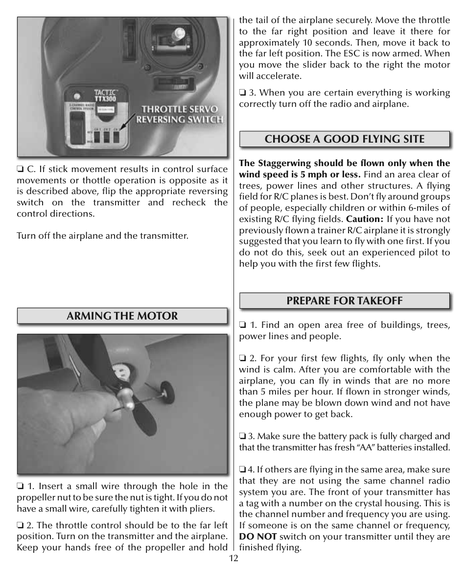 Flyzone HCAA27 User Manual | Page 12 / 16