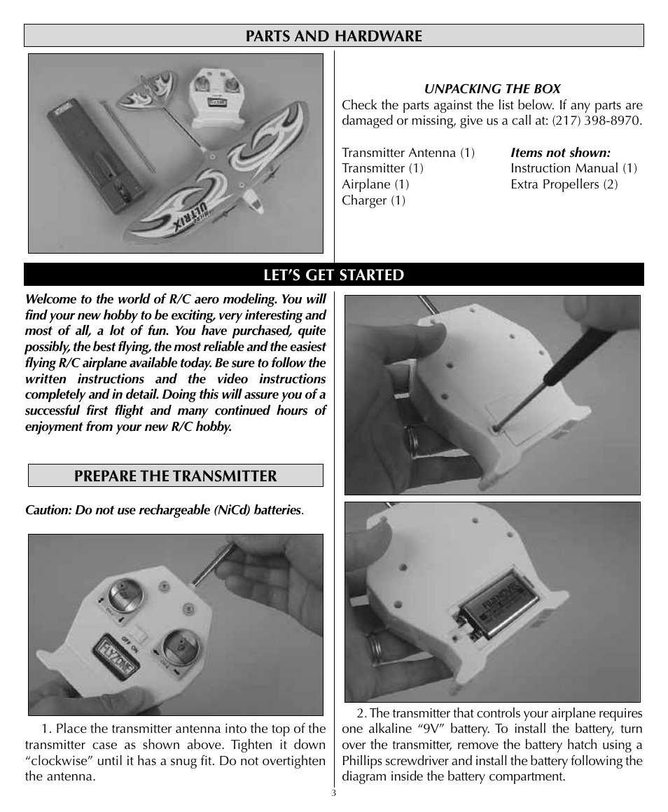 Flyzone HCAA1994 User Manual | Page 3 / 12