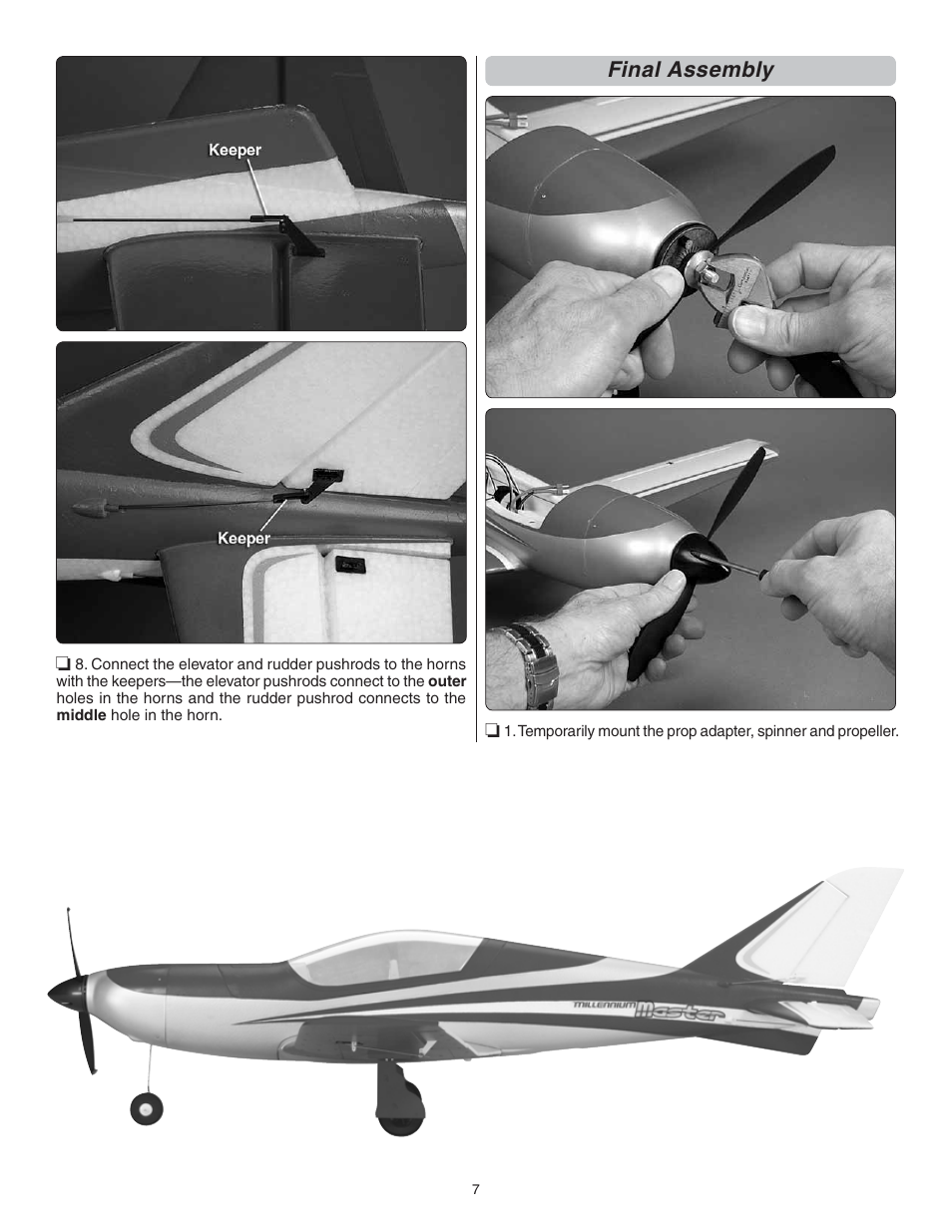 Final assembly | Flyzone FLZA3604 User Manual | Page 7 / 12