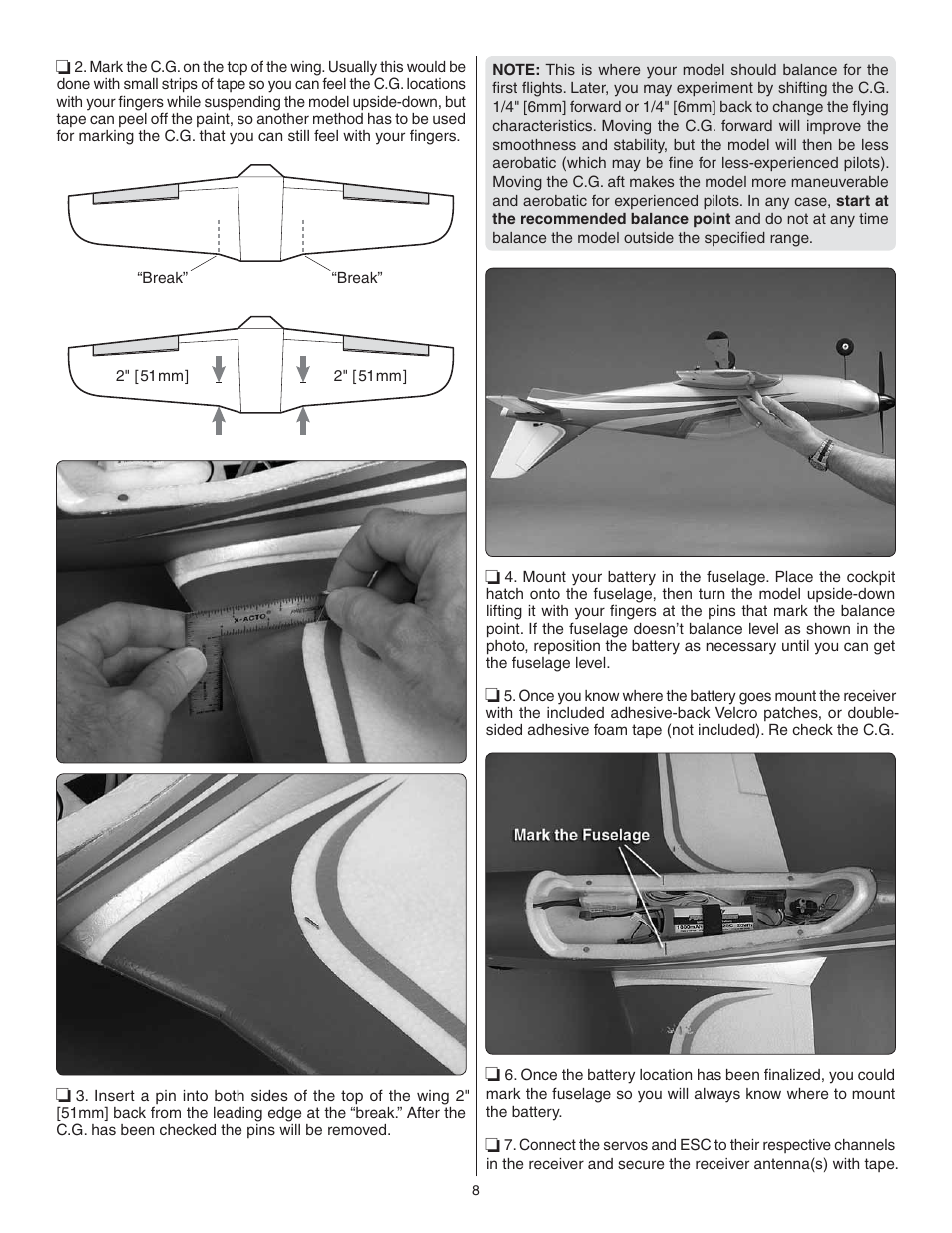 Flyzone FLZA3604 User Manual | Page 8 / 12