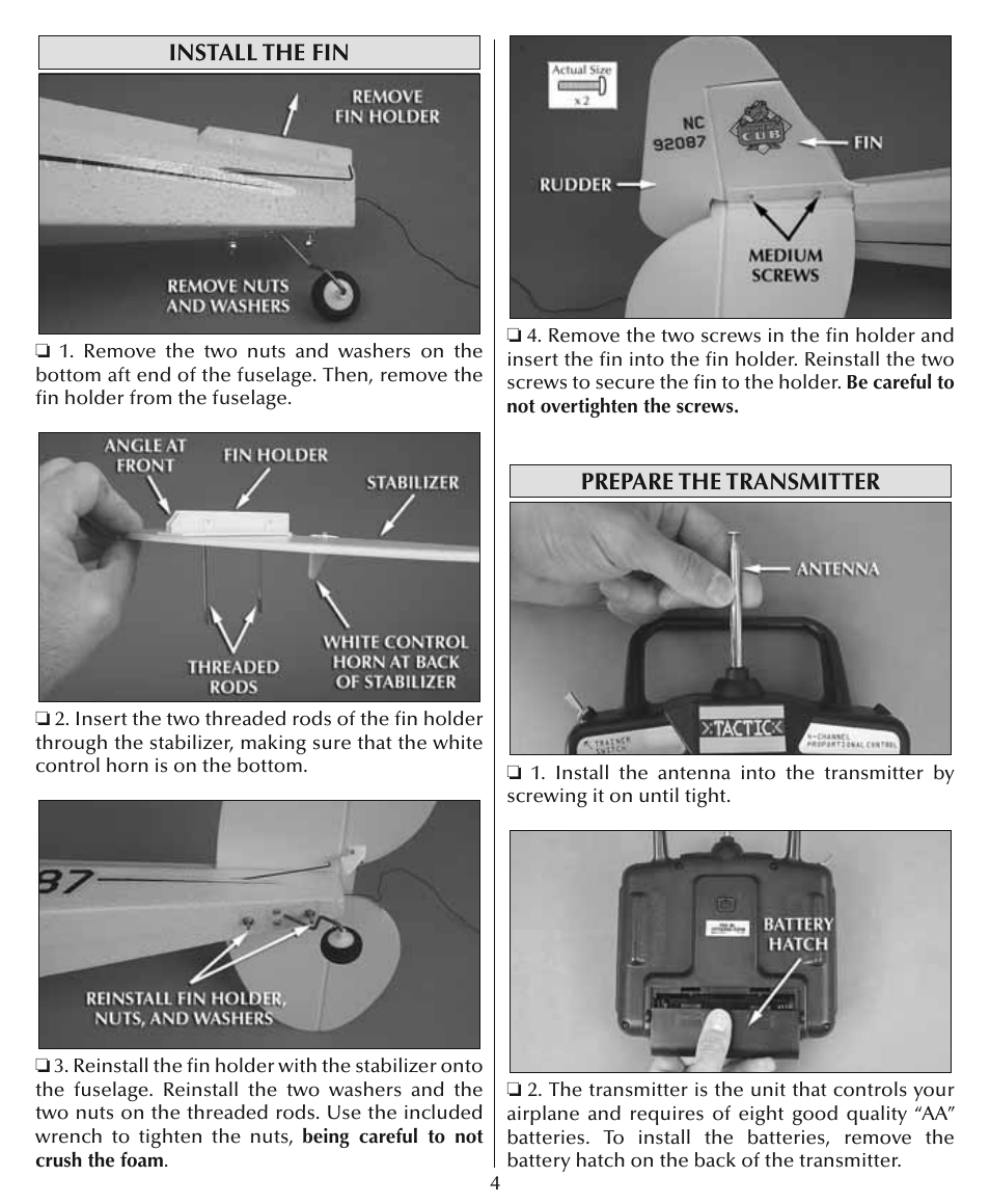 Flyzone HCAA24 User Manual | Page 4 / 16