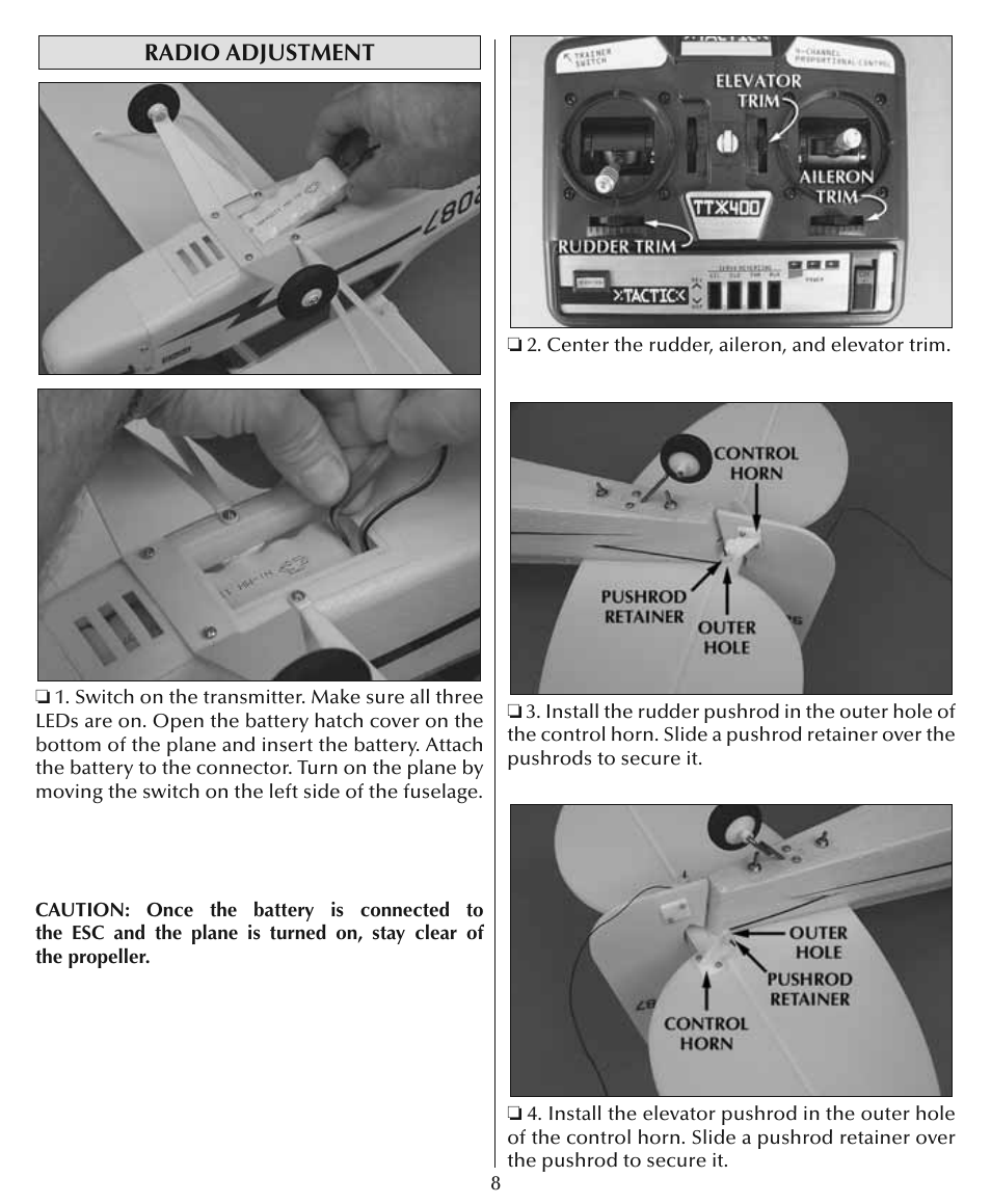 Flyzone HCAA24 User Manual | Page 8 / 16