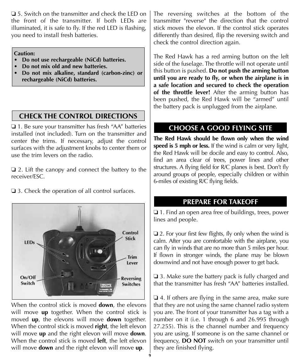 Flyzone HCAA1960 User Manual | Page 9 / 12