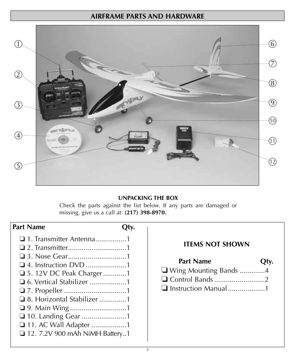 Flyzone HCAA1961 User Manual | Page 3 / 12