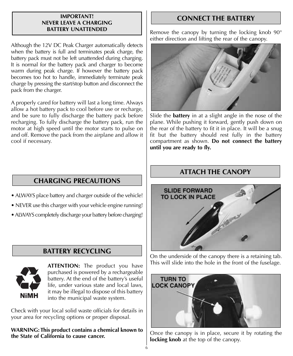 Flyzone HCAA1961 User Manual | Page 6 / 12