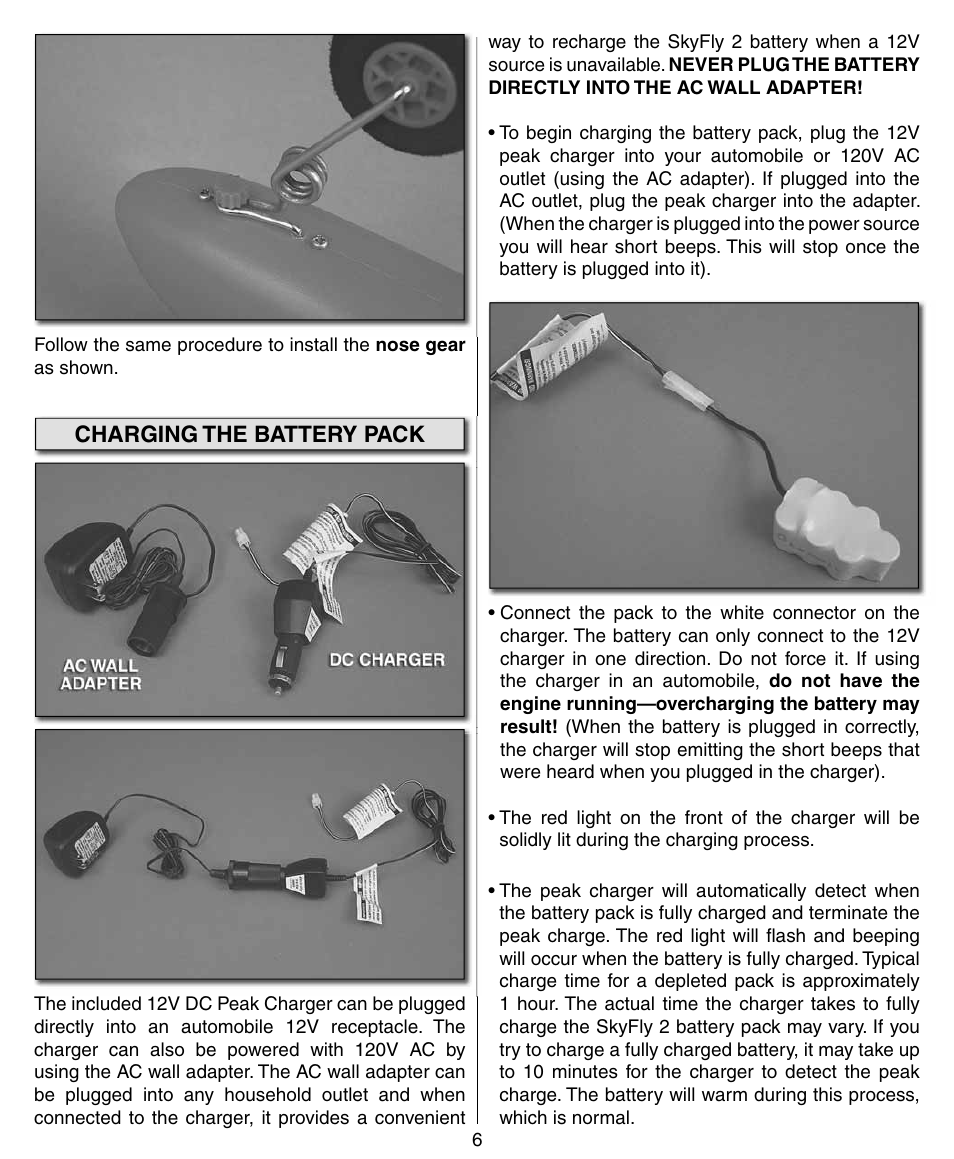 Charging the battery pack | Flyzone HCAA41 User Manual | Page 6 / 12