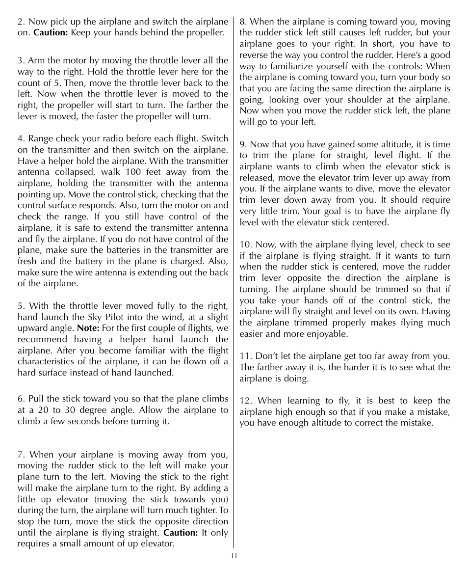 Flyzone HCAA1985 User Manual | Page 11 / 12