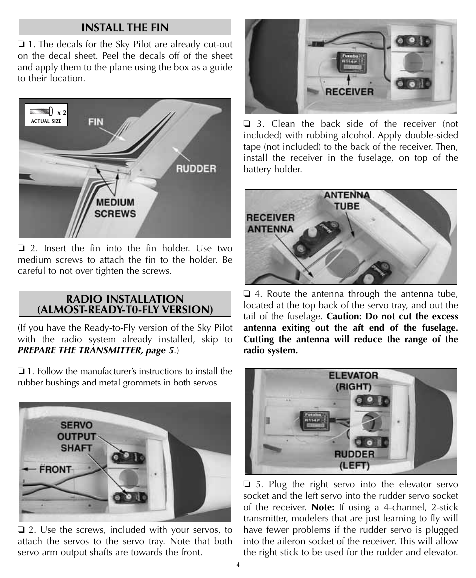 Flyzone HCAA1985 User Manual | Page 4 / 12