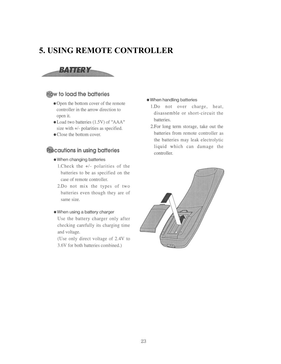 Using remote controller | CAVS JB-99 User Manual | Page 23 / 56
