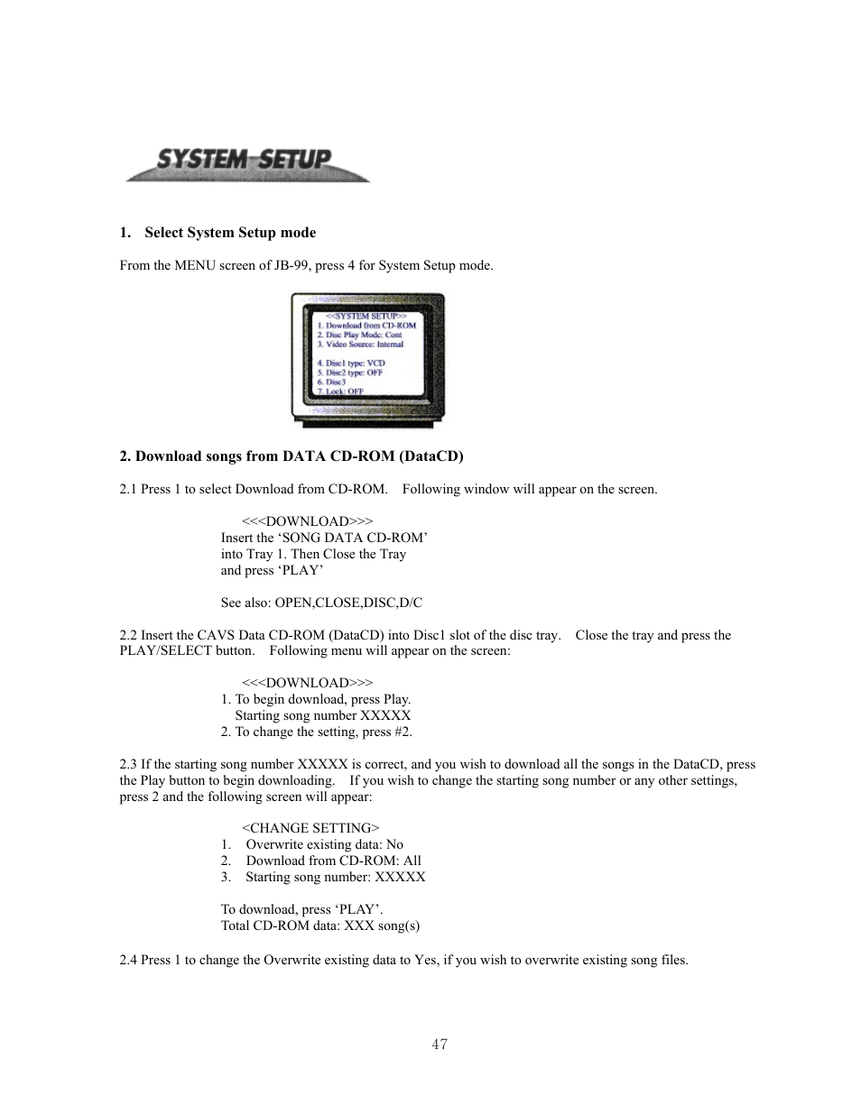 CAVS JB-99 User Manual | Page 47 / 56