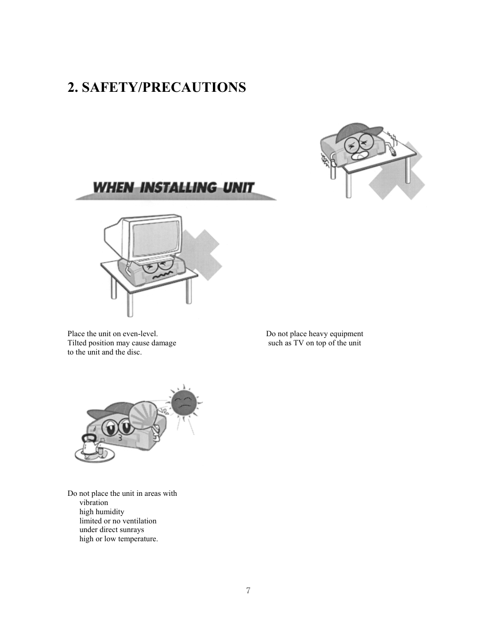 Safety/precautions | CAVS JB-99 User Manual | Page 7 / 56