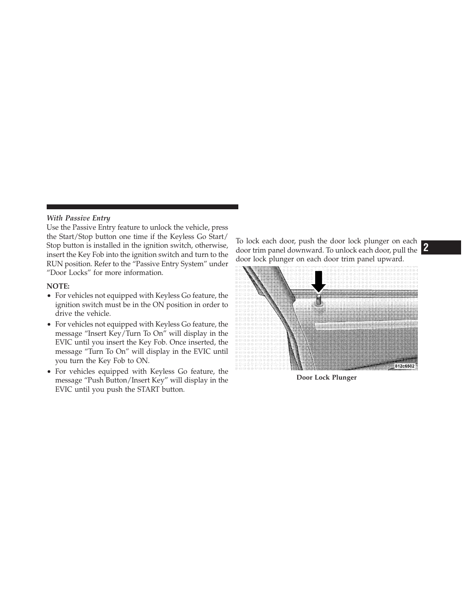 Door locks, Manual door locks | Chrysler 300SRT User Manual | Page 28 / 465