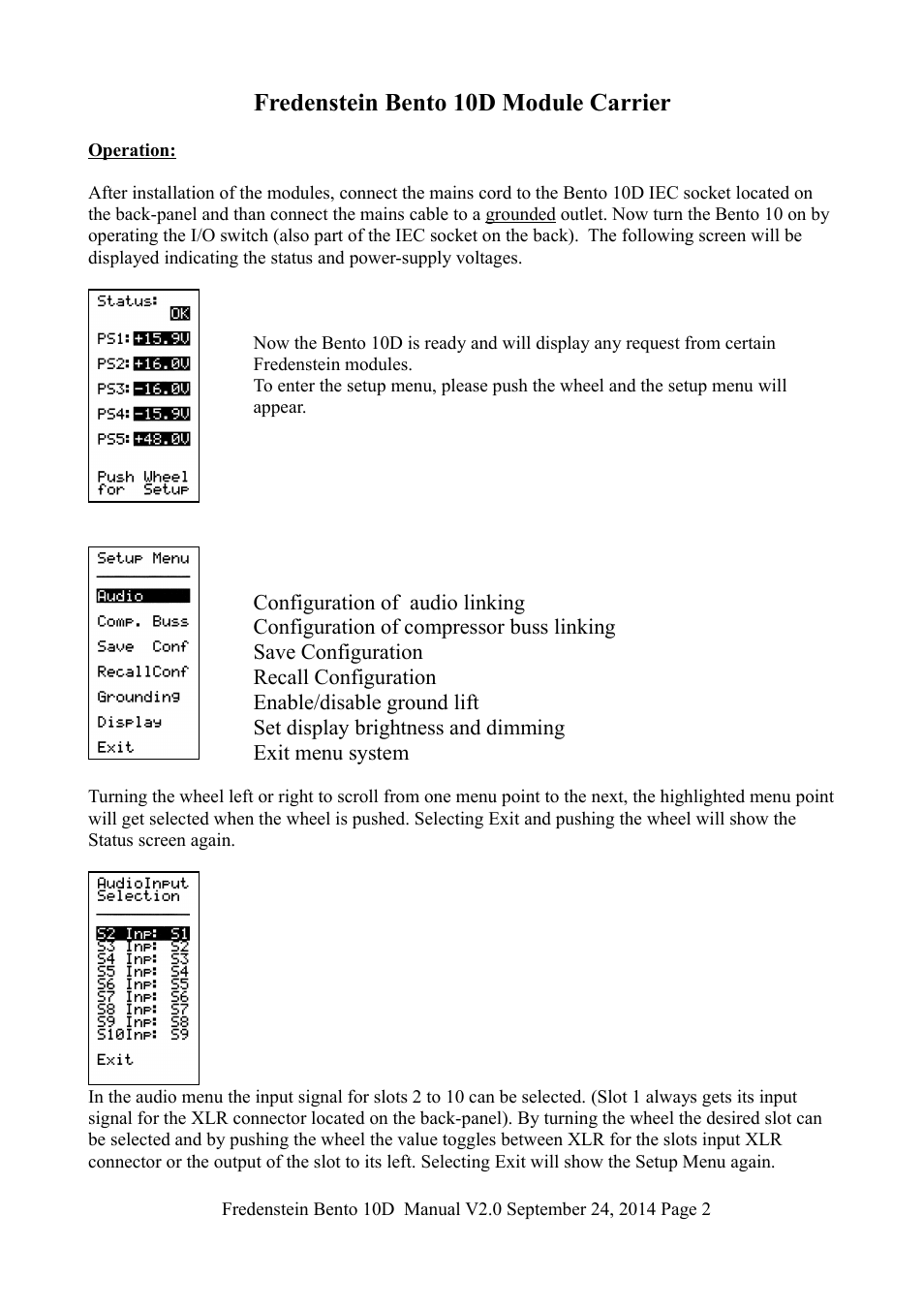 Fredenstein bento 10d module carrier | Fredenstein Bento 10D User Manual | Page 3 / 8
