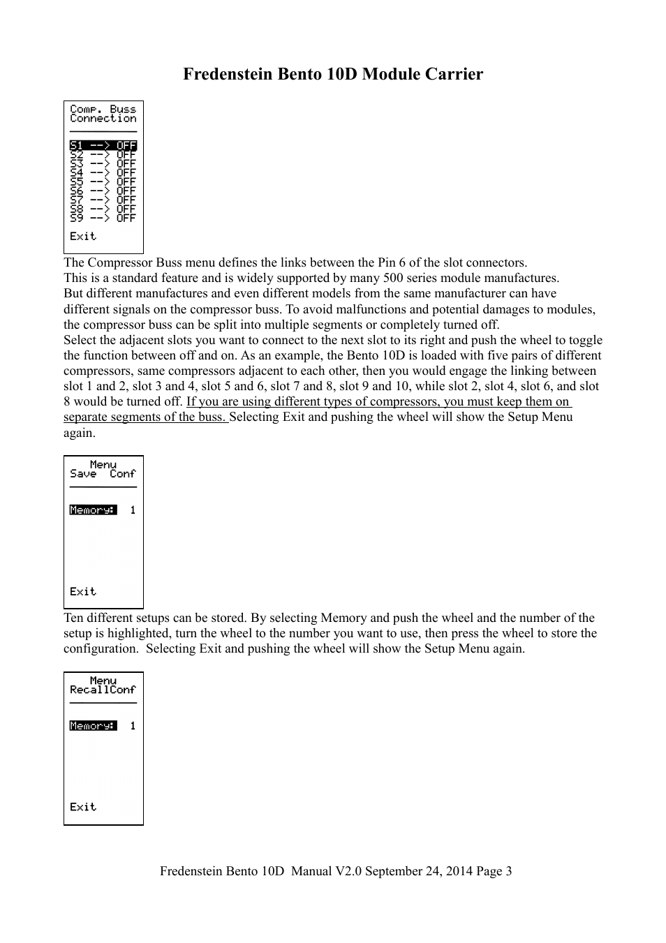 Fredenstein bento 10d module carrier | Fredenstein Bento 10D User Manual | Page 4 / 8