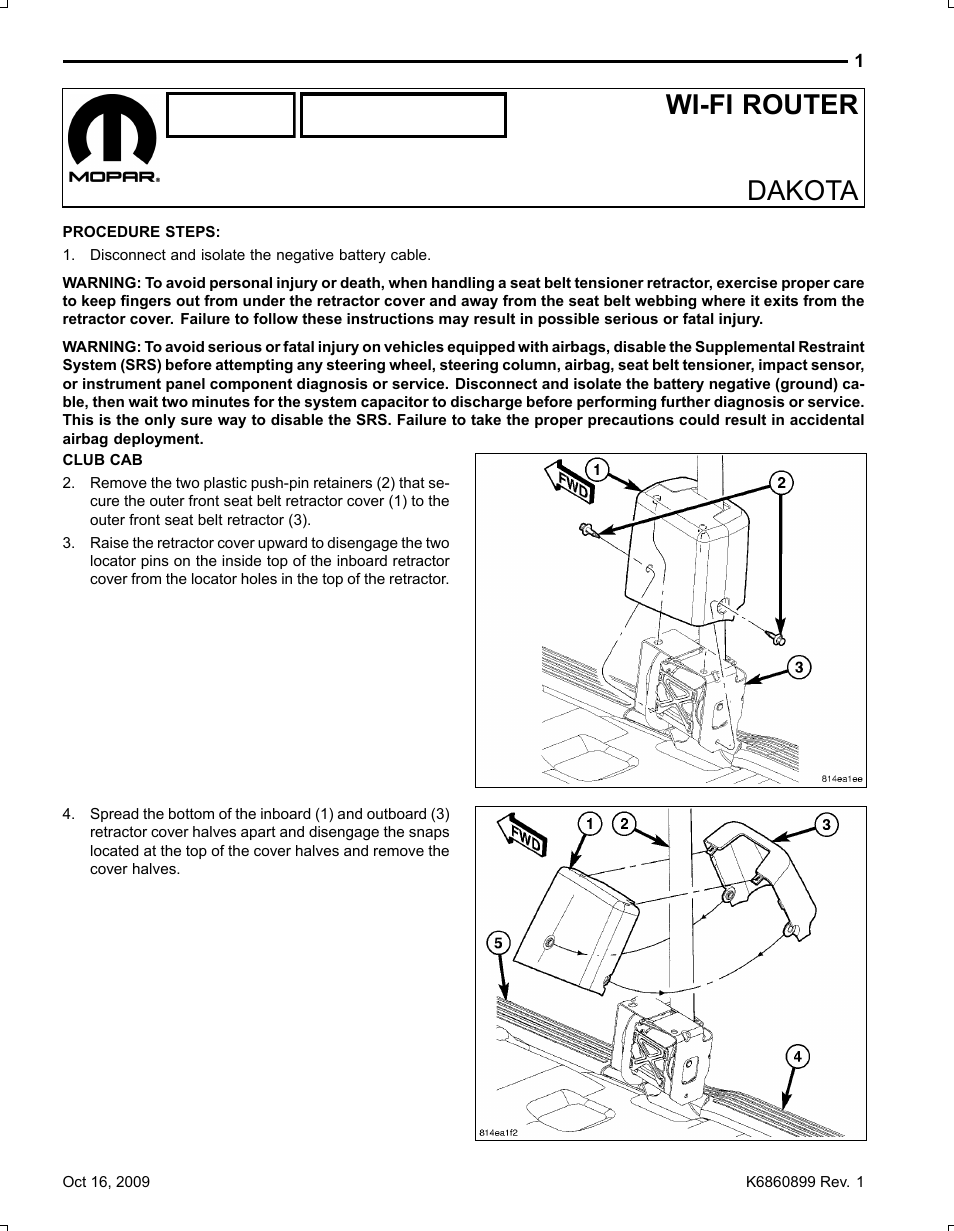 Dakota, Wi­fi router dakota | Mopar K6860899 User Manual | Page 40 / 121