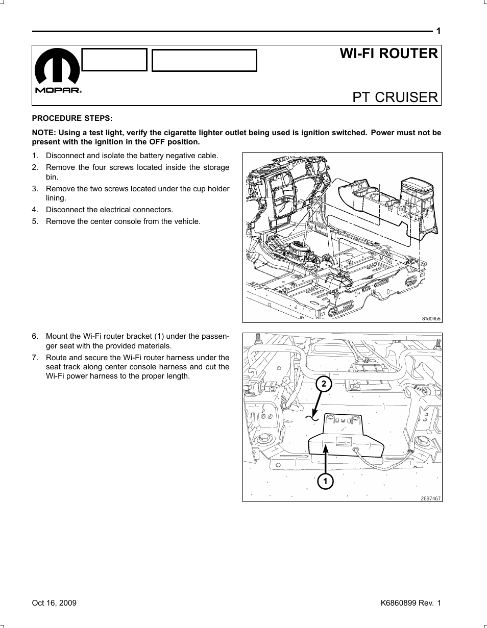 Cruiser, Wi­fi router pt cruiser | Mopar K6860899 User Manual | Page 92 / 121