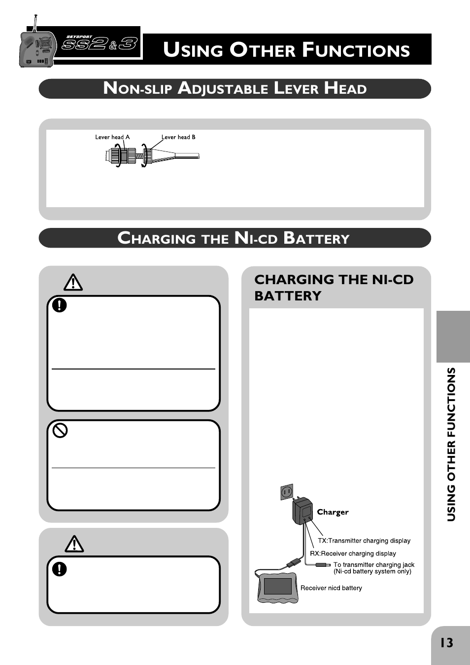 Sing, Ther, Unctions | Futaba 3FR User Manual | Page 15 / 18