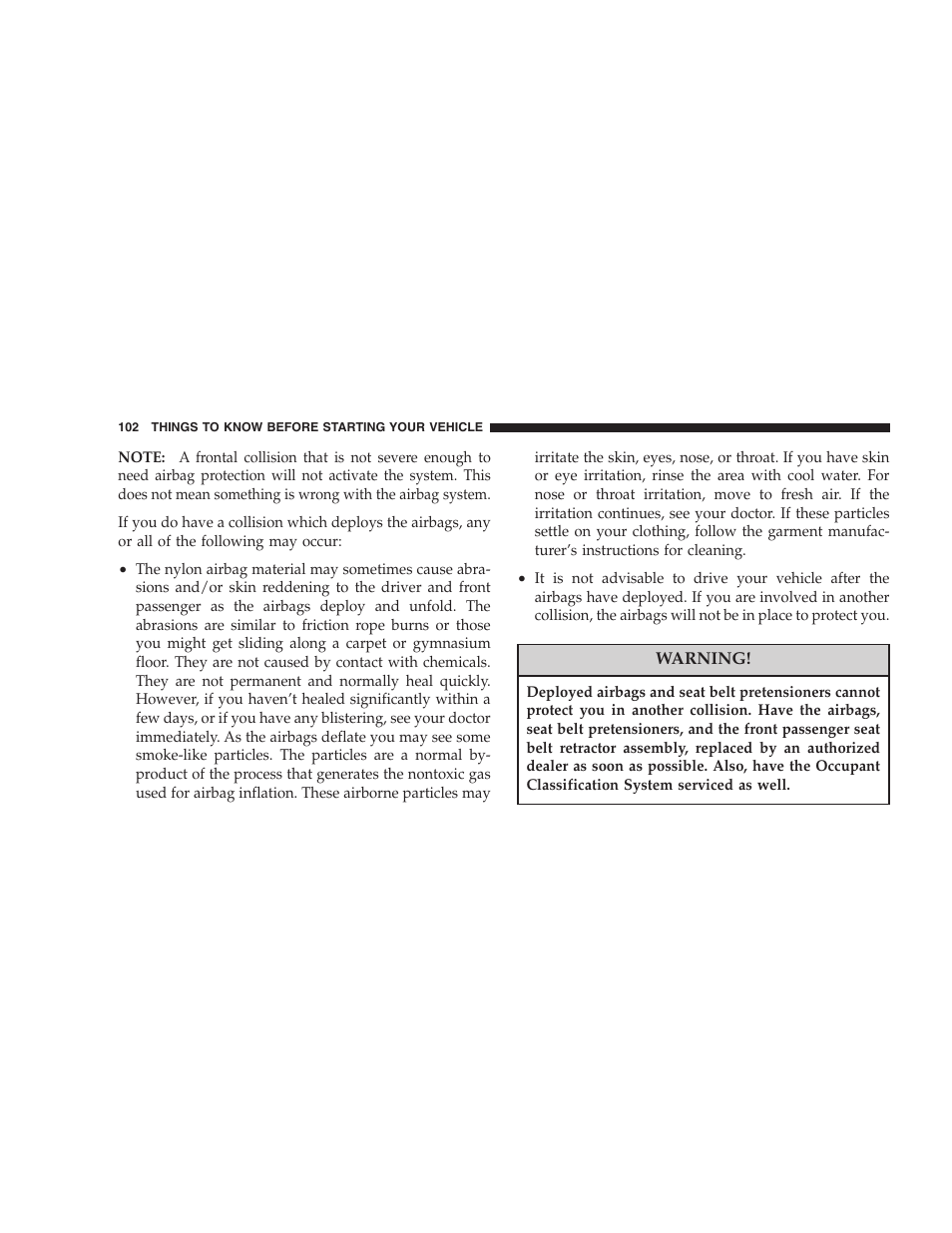 Chrysler 2006 PT Cruiser Sedan User Manual | Page 102 / 464