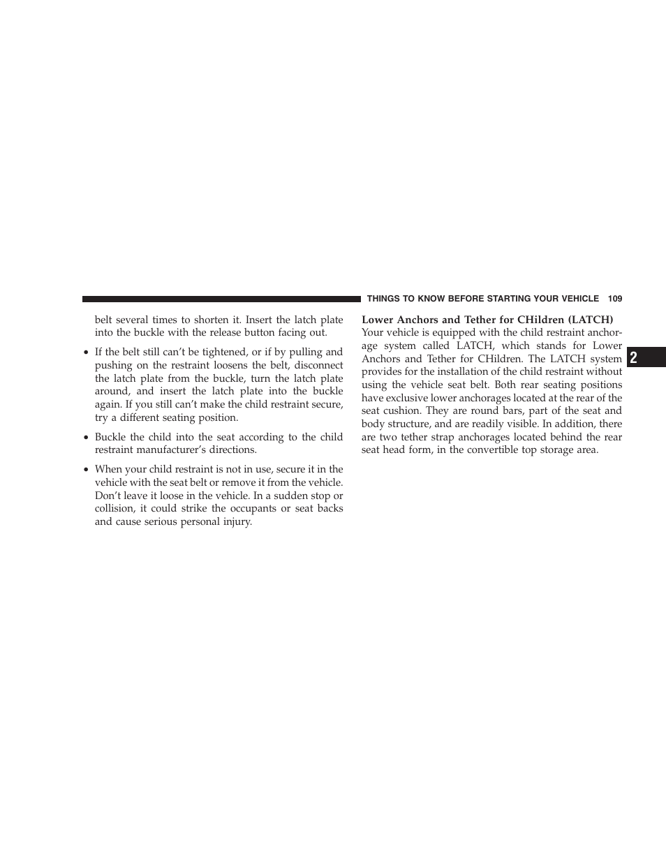 Chrysler 2006 PT Cruiser Sedan User Manual | Page 109 / 464