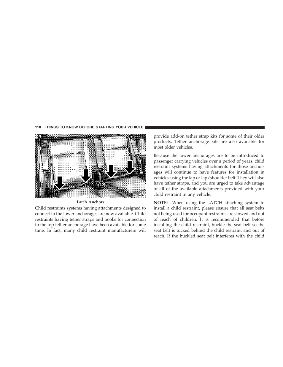 Chrysler 2006 PT Cruiser Sedan User Manual | Page 110 / 464