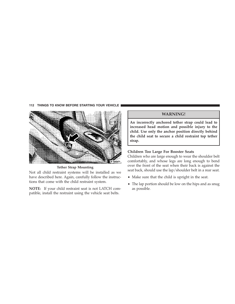 Chrysler 2006 PT Cruiser Sedan User Manual | Page 112 / 464