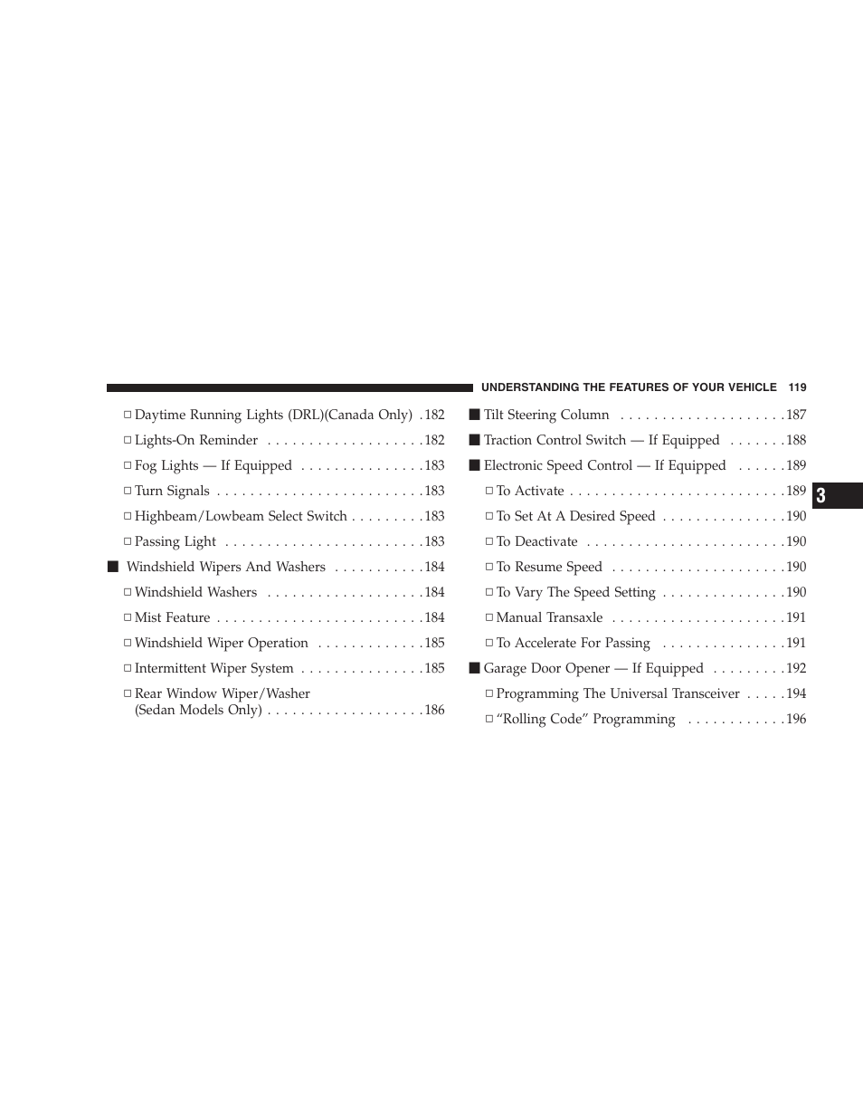 Chrysler 2006 PT Cruiser Sedan User Manual | Page 119 / 464