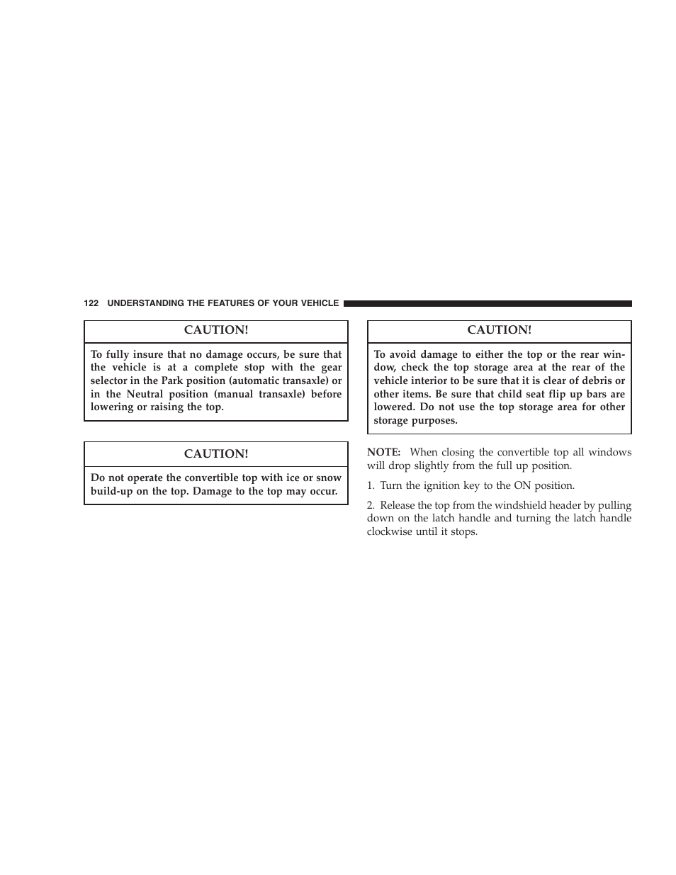 Chrysler 2006 PT Cruiser Sedan User Manual | Page 122 / 464