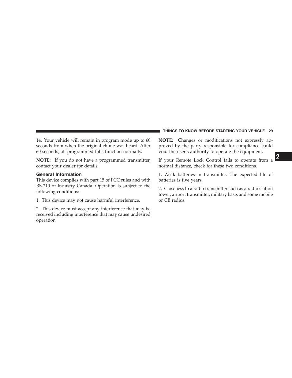 General information | Chrysler 2006 PT Cruiser Sedan User Manual | Page 29 / 464