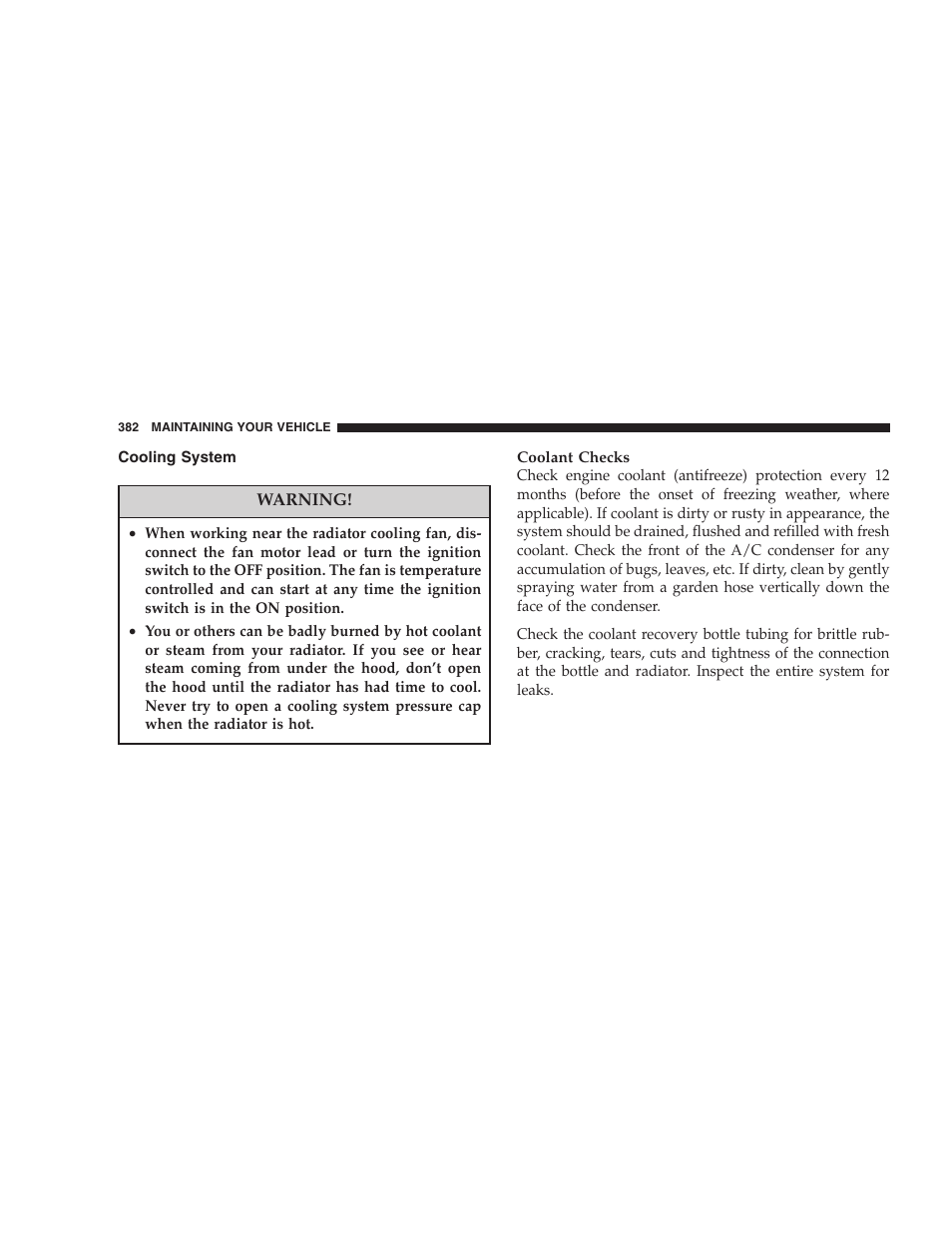 Cooling system | Chrysler 2006 PT Cruiser Sedan User Manual | Page 382 / 464