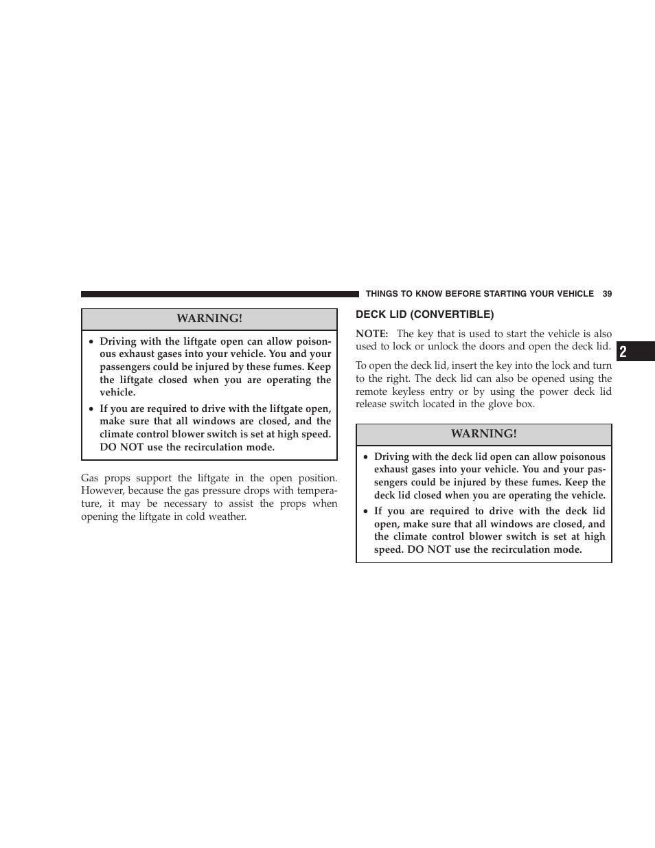 Deck lid (convertible) | Chrysler 2006 PT Cruiser Sedan User Manual | Page 39 / 464