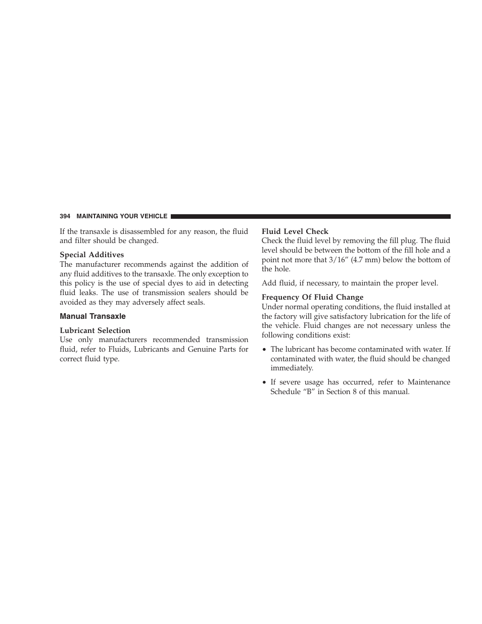 Manual transaxle | Chrysler 2006 PT Cruiser Sedan User Manual | Page 394 / 464