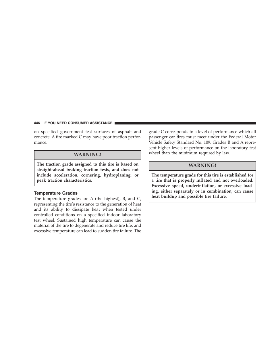 Temperature grades | Chrysler 2006 PT Cruiser Sedan User Manual | Page 446 / 464