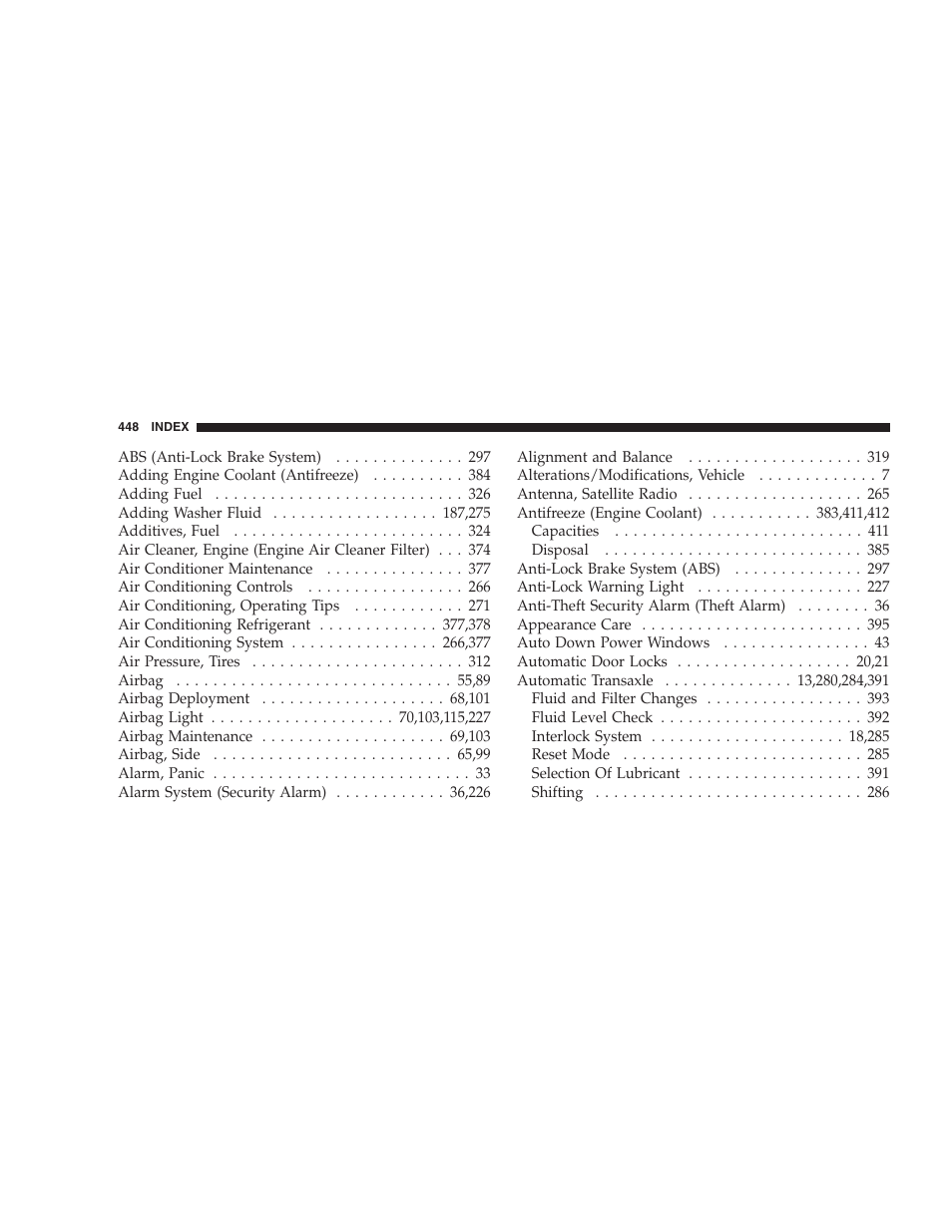 Chrysler 2006 PT Cruiser Sedan User Manual | Page 448 / 464