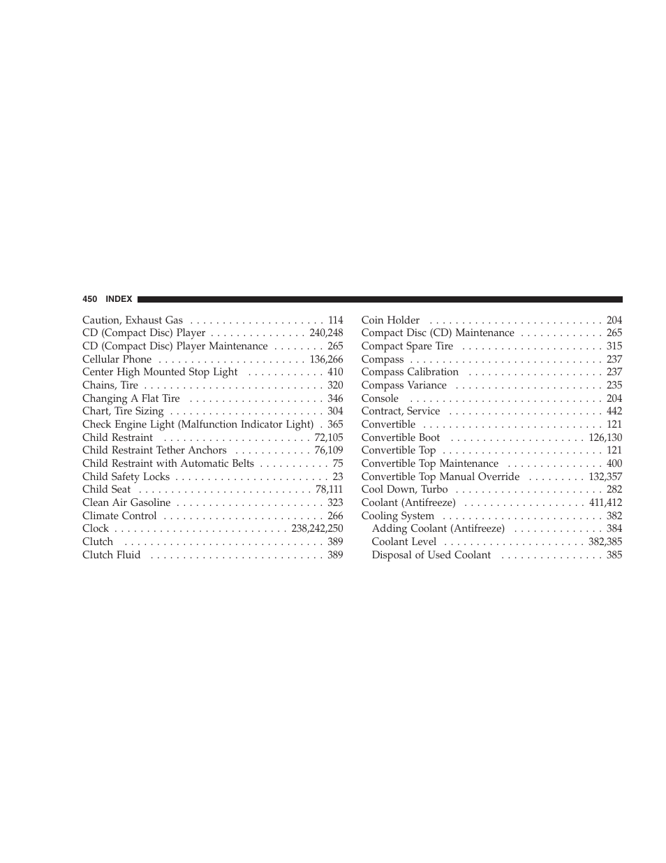Chrysler 2006 PT Cruiser Sedan User Manual | Page 450 / 464