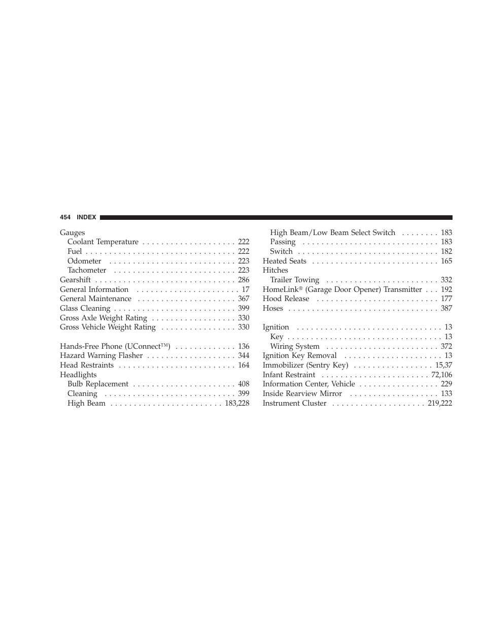 Chrysler 2006 PT Cruiser Sedan User Manual | Page 454 / 464