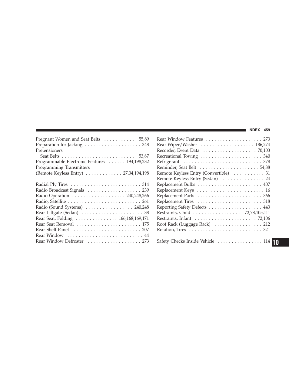 Chrysler 2006 PT Cruiser Sedan User Manual | Page 459 / 464