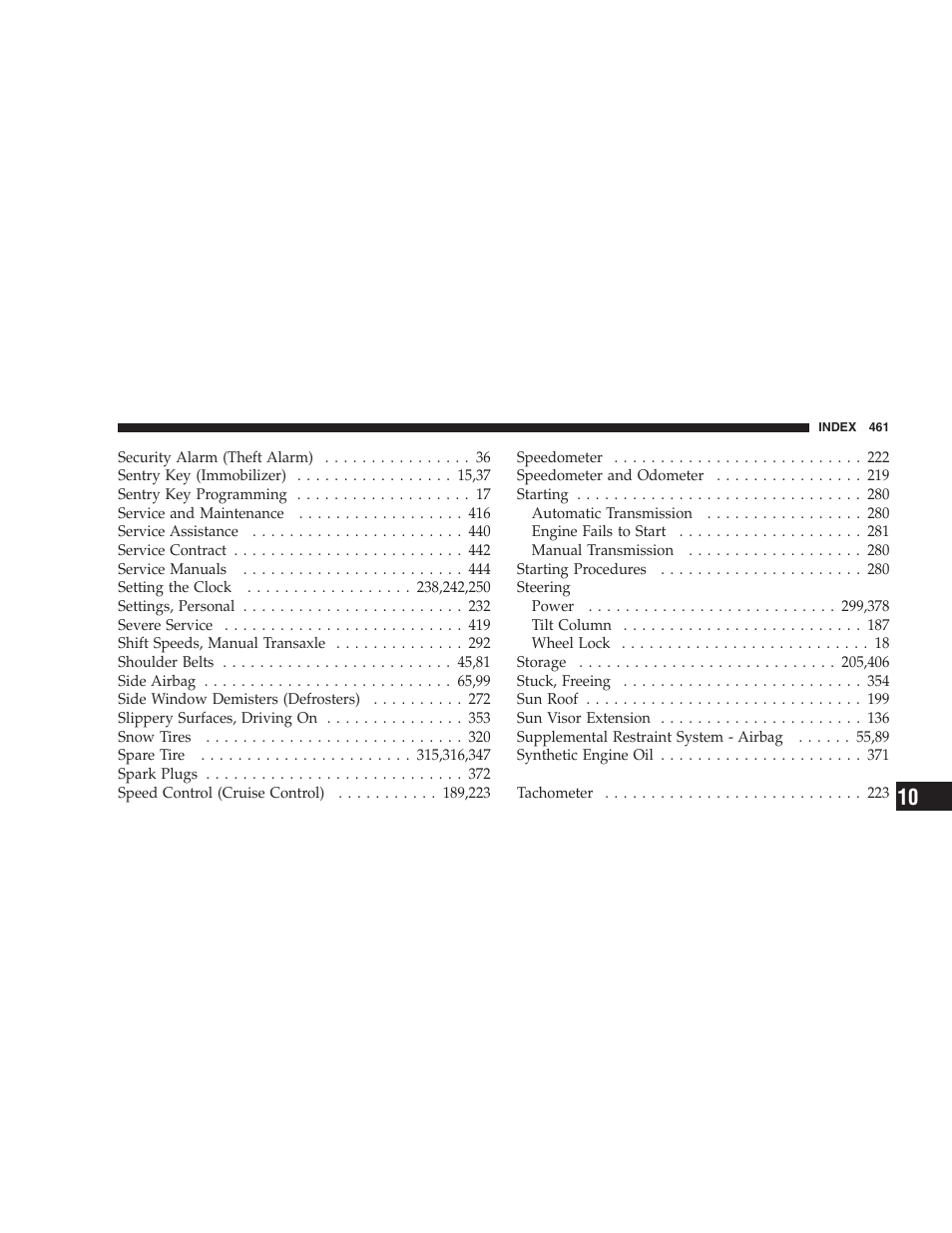 Chrysler 2006 PT Cruiser Sedan User Manual | Page 461 / 464