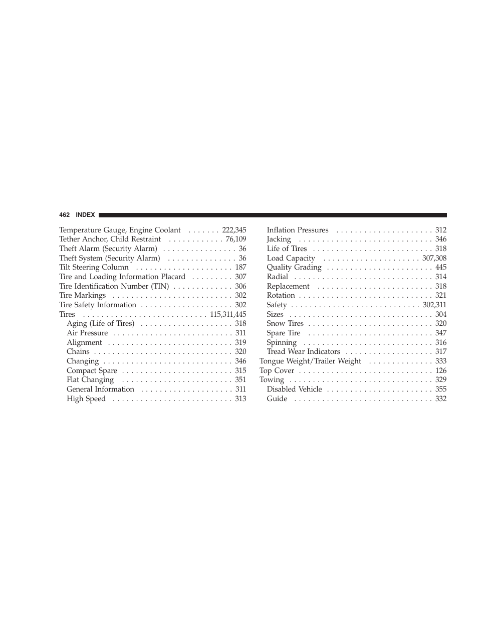 Chrysler 2006 PT Cruiser Sedan User Manual | Page 462 / 464