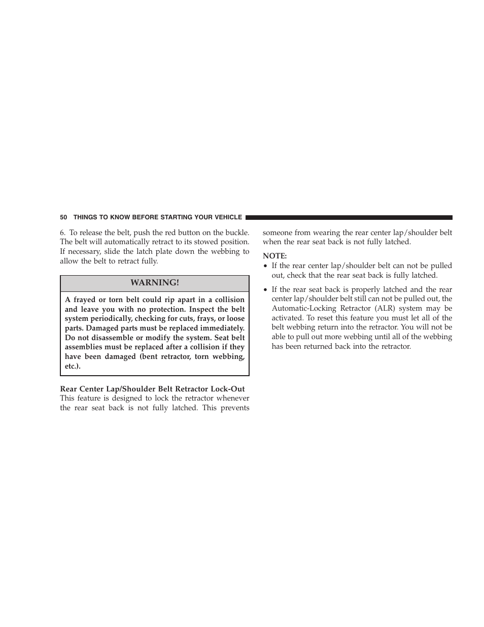 Chrysler 2006 PT Cruiser Sedan User Manual | Page 50 / 464
