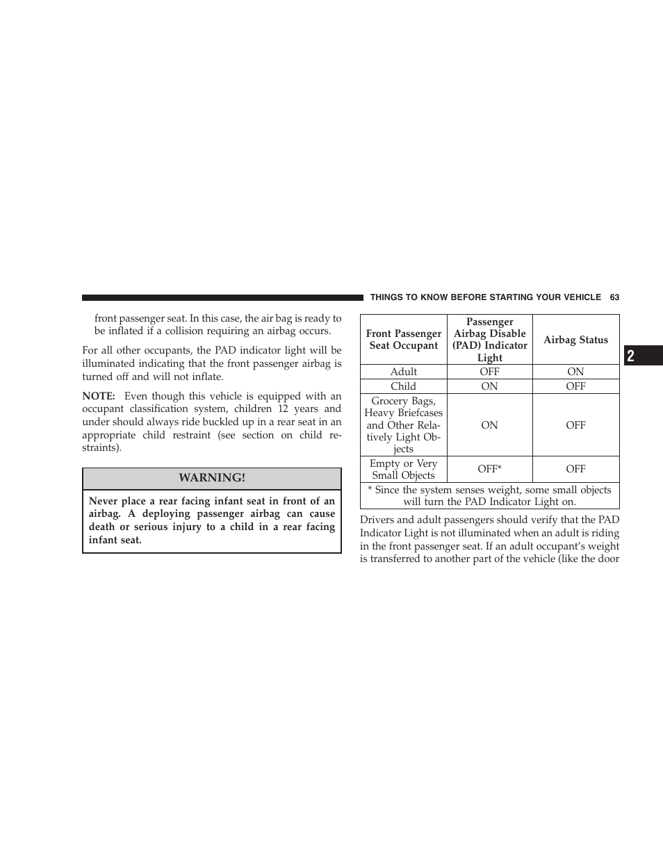 Chrysler 2006 PT Cruiser Sedan User Manual | Page 63 / 464